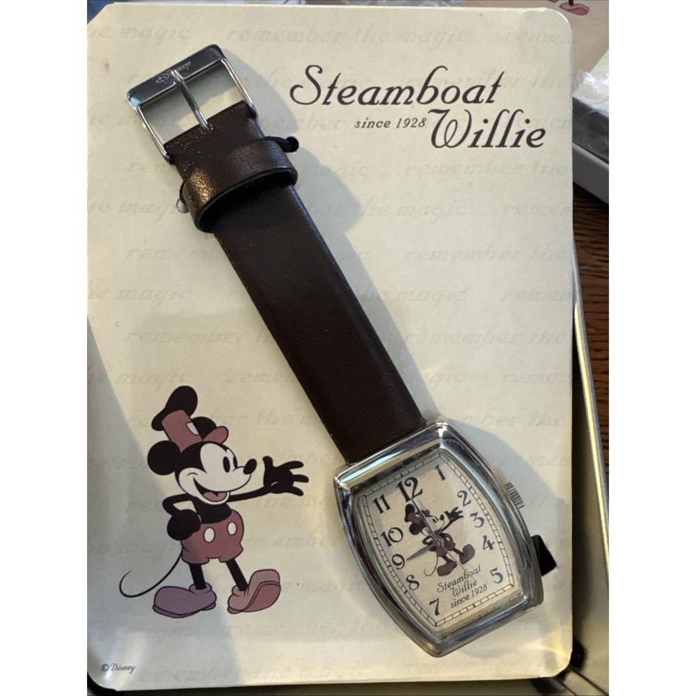 Steamboat Willie / 75th Anniversary Disney Wrist Watch w Collector Tin / 2004